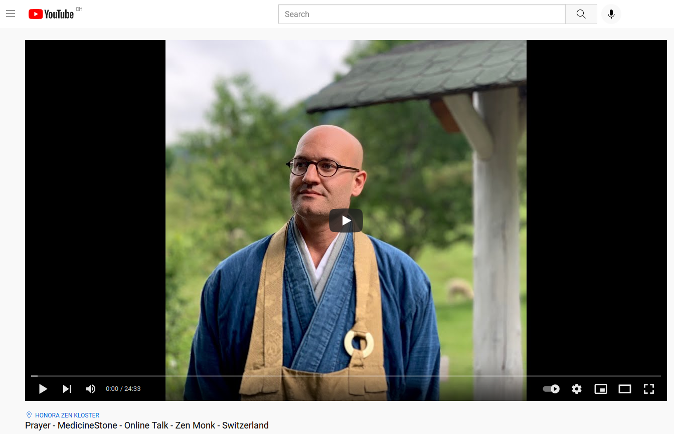 Dharma online meditation with swiss Zen Father Master Reding from Switzerland
