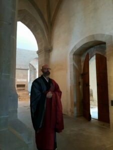 Nondenominational funeral ceremony in Switzerland with abbot Reding (zen monk)