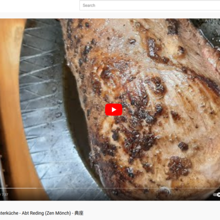 Tenzo Abbot Reding from the Nigredo Monastery prepares the christmas roast