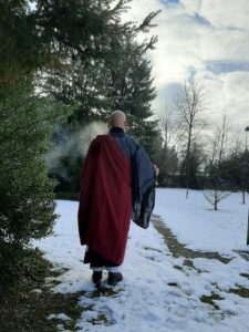 Abbot Reding swiss zen monk from the Nigredo Monastery is your funeral orator