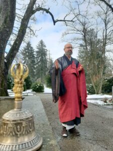 Abbot Reding swiss zen monk from the Nigredo Monastery is your funeral orator