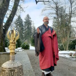 Abbot Reding swiss zen monk from the Nigredo Monastery is your funeral orator