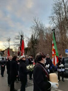 evening funeral in the forest with abbot reding