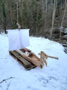 evening funeral in the forest with abbot reding